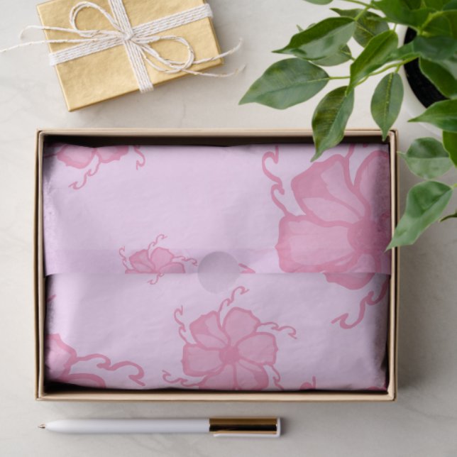 FTF Monochrome Tissue Paper in Pink (Gift)