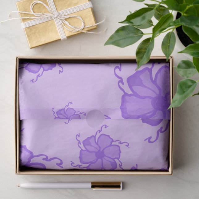 FTF Monochrome Tissue Paper in Purple (Gift)