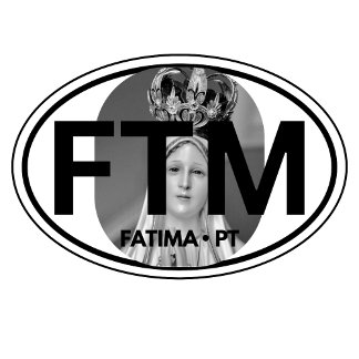 “FTM Fatima • PT” Car Magnet–Euro Oval Style Car Magnet