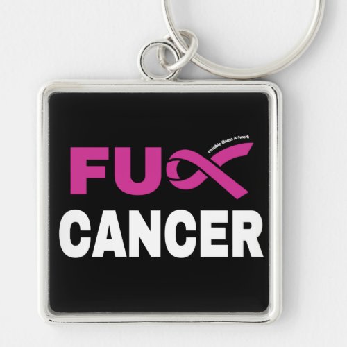 FU CANCERBreast Cancer Keychain