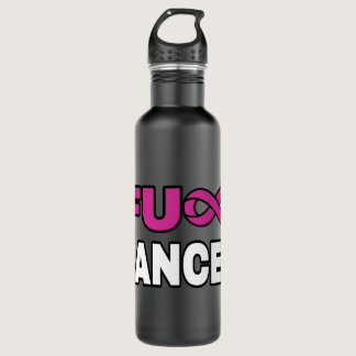 FU CANCER...Breast Cancer Stainless Steel Water Bottle