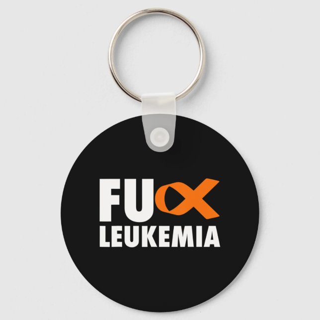 FU Leukemia  Fun Leukemia Awareness  Keychain (Front)