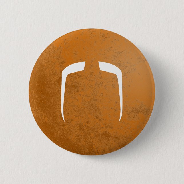 Fu Manchu Mustache Button (Front)
