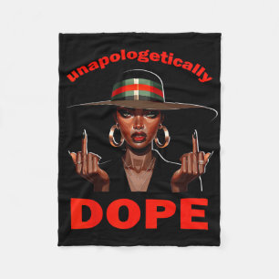 Fu Unapologetically Drug Juneteenth Women Black Hi Fleece Blanket
