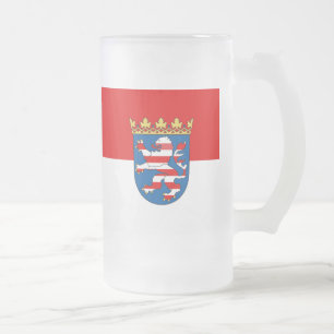 Fůag of Hesse Frosted Glass Beer Mug