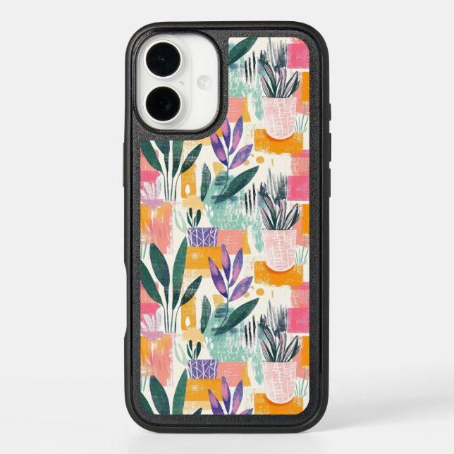 Fuavism Style Garden Pots Pattern Otterbox iPhone Case (Back)