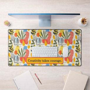 Fuavism Style Vibrant Colors Garden Pot Desk Mat