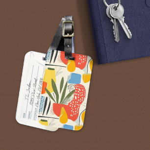 Fuavism Style Vibrant Colors Garden Pot Luggage Tag