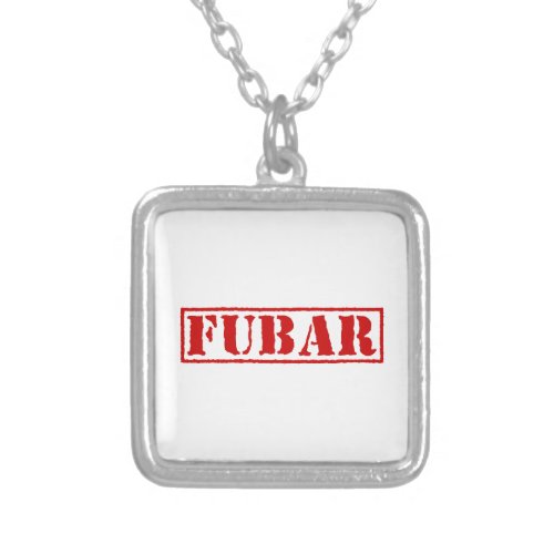 FUBAR SILVER PLATED NECKLACE