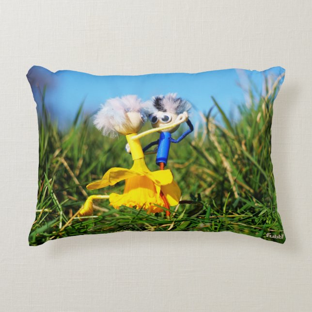 Fubby dolls dancing with Narcissendress. Accent Pillow (Front)
