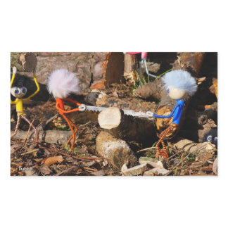 Fubby's who saw wood. rectangular sticker