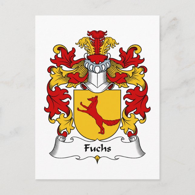 Fuchs Family Crest Postcard (Front)