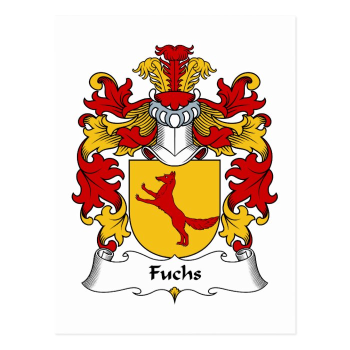 Fuchs Family Crest Postcard