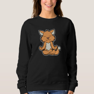 Fuchs Fox Relaxfox Yoga Animal Position Vintage Fr Sweatshirt