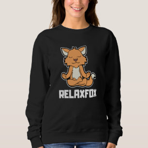 Fuchs Fox Relaxfox Yoga Animal Position Vintage Fr Sweatshirt