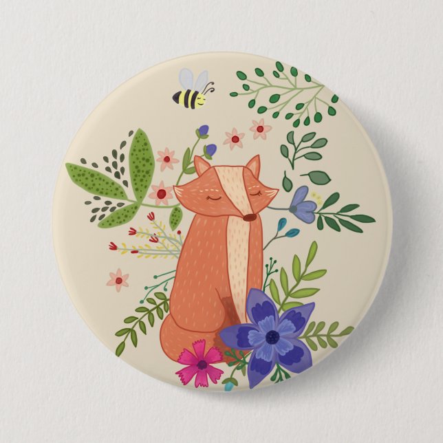 Fuchs im Wald  Button (Front)