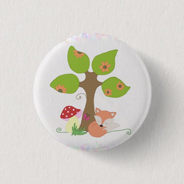 Fuchs unterm Baum Button (Front)