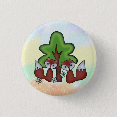 Fchse mit Baum Button