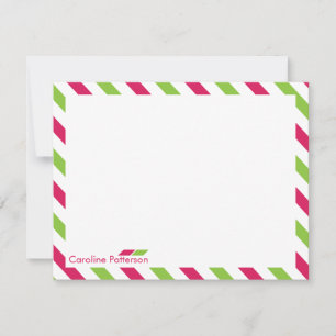 Fuchsia Airmail Personal Stationery Note Card