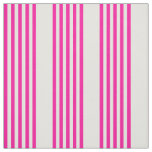 Fuchsia and beige five stripes pattern fabric
