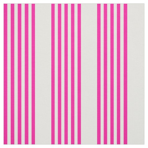 Fuchsia and beige five stripes pattern fabric