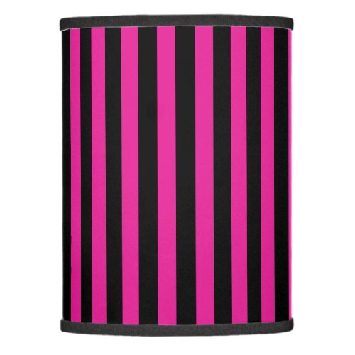 Fuchsia and black candy stripes lamp shade