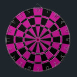 Fuchsia And Black Dartboard<br><div class="desc">Fuchsia And Black Dart Board</div>