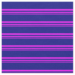 Fuchsia and Blue Stripes Pattern Fabric