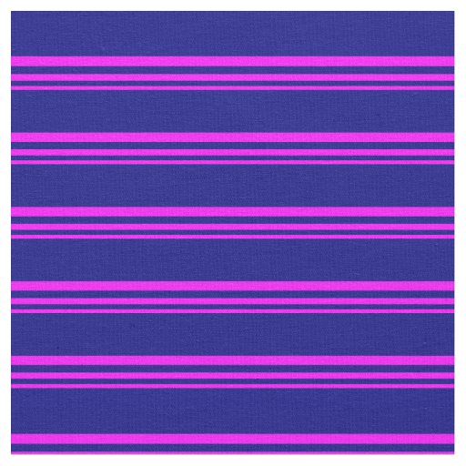 Fuchsia and Blue Stripes Pattern Fabric