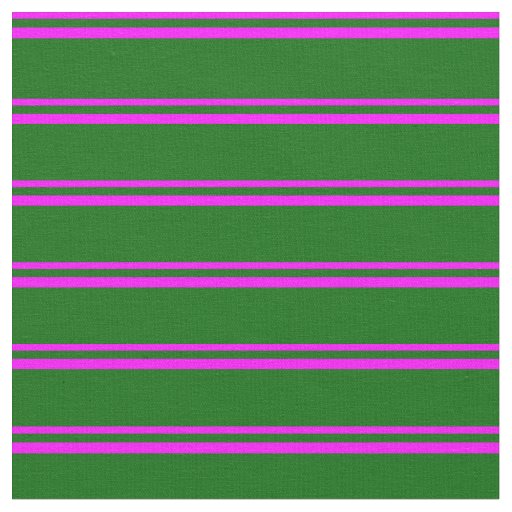 Fuchsia and Dark Green Lines Fabric