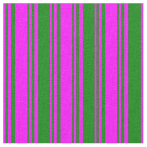 Fuchsia and Green Lined/Striped Pattern Fabric