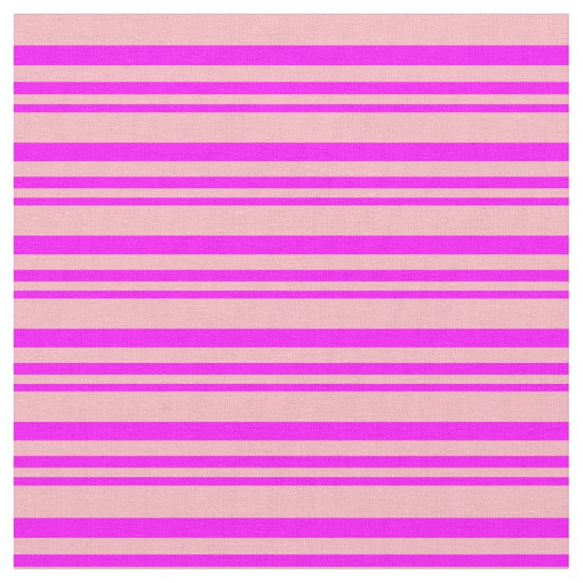 Fuchsia and Light Pink Pattern of Stripes Fabric (Close Up)