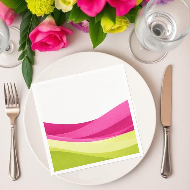 Fuchsia and Lime Green  Napkins (Fuchsia and Lime Green  Napkins )