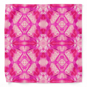 Fuchsia and Pastel Pink Tie Dye Pattern  Bandana