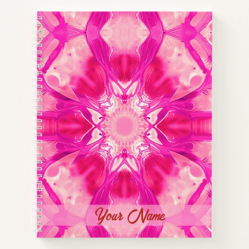 Fuchsia and Pastel Pink Tie Dye Pattern Journal