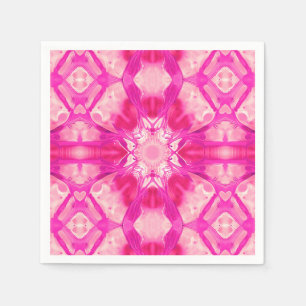 Fuchsia and Pastel Pink Tie Dye Pattern  Napkins