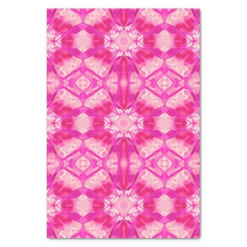 Fuchsia and Pastel Pink Tie Dye Pattern  Tissue Paper