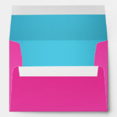 Fuchsia and Turquoise A7 Envelope for 5"x7" Sizes (Back (Bottom))