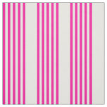 Fuchsia and white five stripes pattern fabric