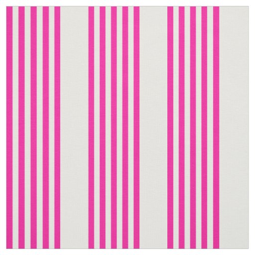 Fuchsia and white five stripes pattern fabric