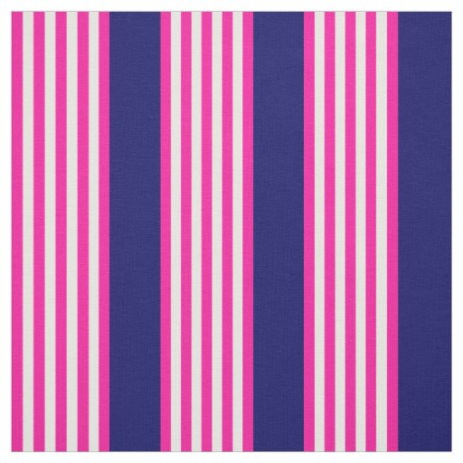 Fuchsia and white five stripes pattern with blue fabric