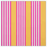 Fuchsia and yellow five stripes pattern fabric