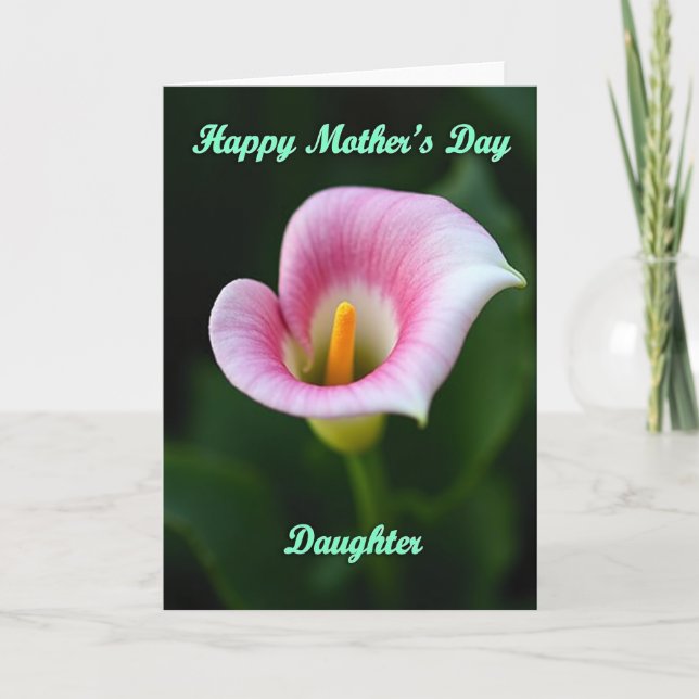 Fuchsia Arum Mothers Day Card (Front)