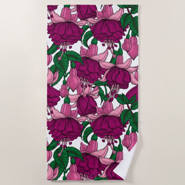 Fuchsia Beach Towel (Front)