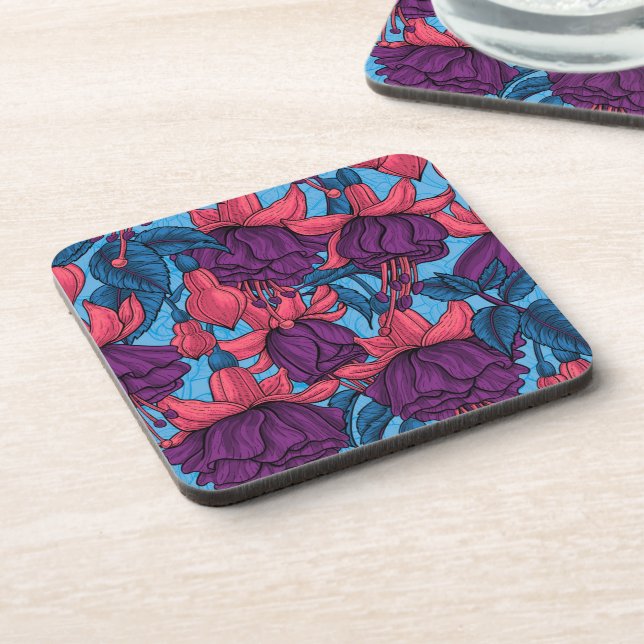 Fuchsia Beverage Coaster (Left Side)