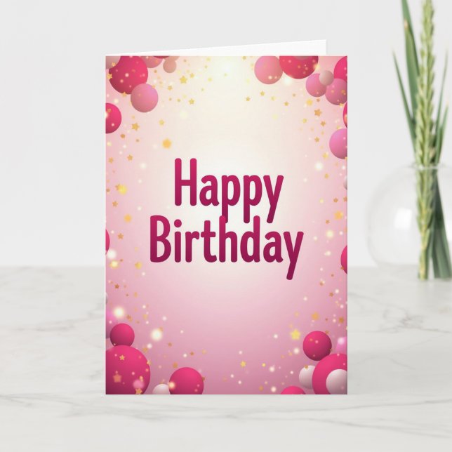 Fuchsia Birthday Card (Front)