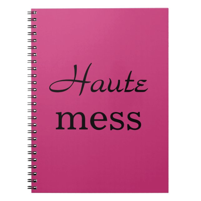 Fuchsia & Black Haute Mess Notebook (Front)