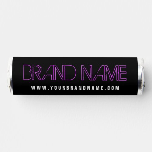 Fuchsia Black Modern Typography Brand Name Breath Savers Mints