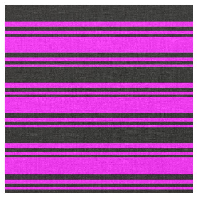 Fuchsia & Black Pattern Fabric (Close Up)
