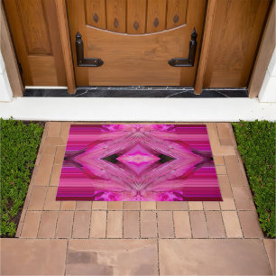 Fuchsia blossom abstract doormat